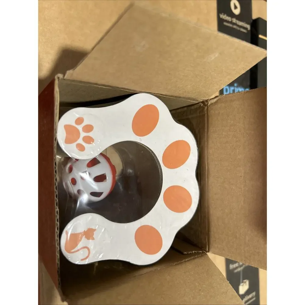 Cat Paw Accordion Scratcher Toy w/ Ball Interactive Cat Scratch Pad NWT
